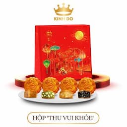 Hộp Bánh Trung Thu Kinh Đô Vui Khoẻ – Hộp 4 Bánh 150G
