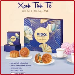 Bánh Trung Thu KIDO's Bakery-  Hộp 4 Bánh Xanh Tinh Tế 180g/bánh
