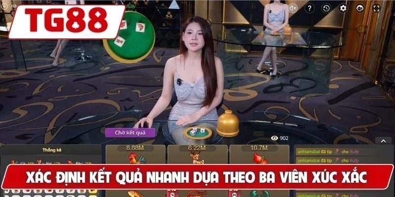 Xác định kết quả nhanh chóng dựa theo ba viên xúc xắc